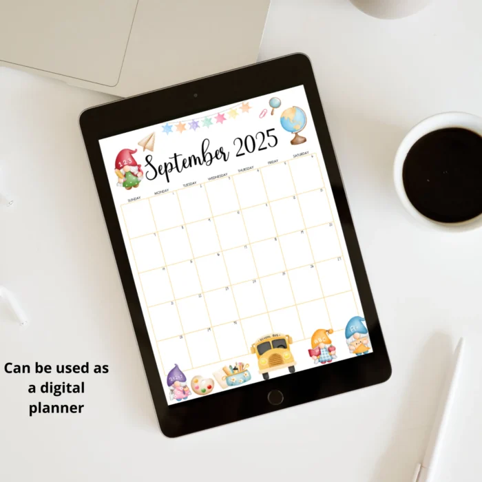 September 2025 Back to School Calendar for Kids ? Fillable & Printable PDF - Image 6
