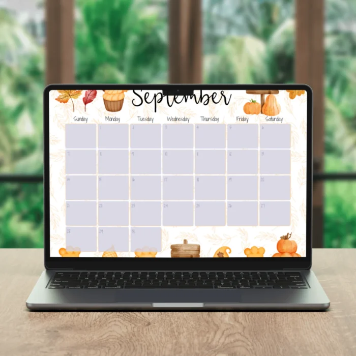 Whimsical September 2025 Calendar â€“ Printable and Fillable PDF with cute fall gnomeÂ illustrations