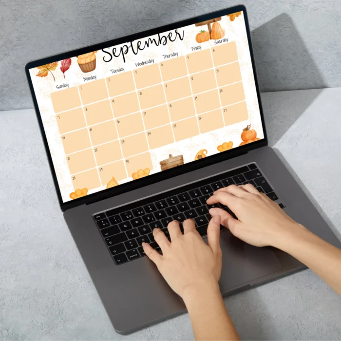 Whimsical September 2025 Calendar â€“ Printable and Fillable PDF with cute fall gnomeÂ illustrations