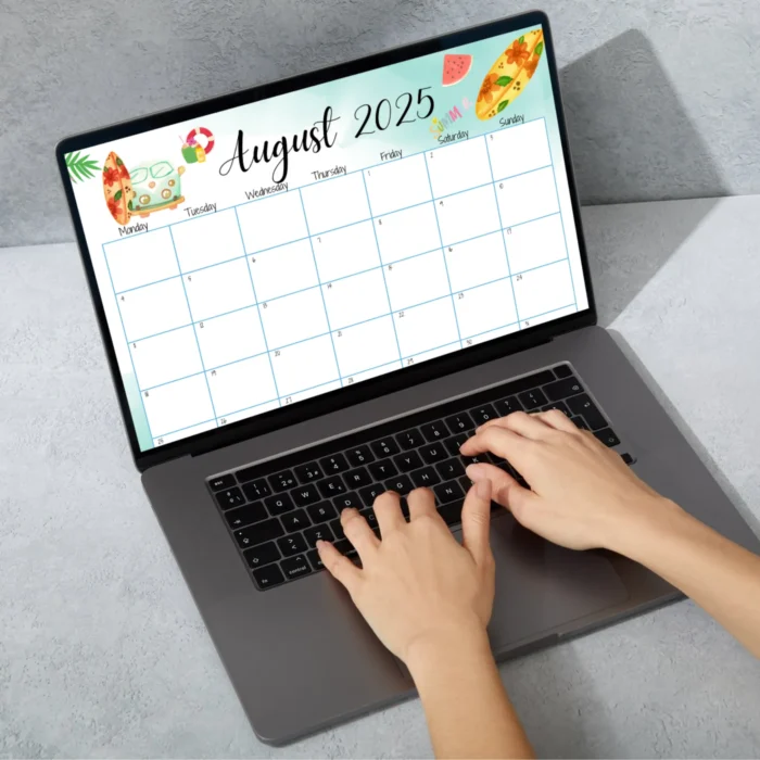 August 2025 Printable Calendar for Kids ? Fun & Fillable Summer Planner - Image 3