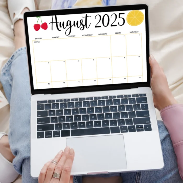 Colorful August 2025 Calendar Printable ? Fillable PDF for Instant Download - Image 3