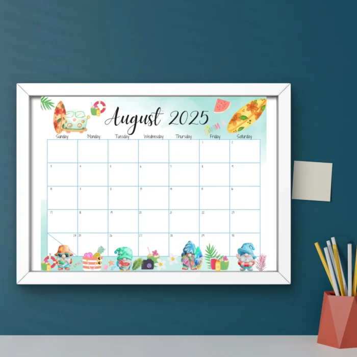 August 2025 Printable Calendar for Kids ? Fun & Fillable Summer Planner - Image 4