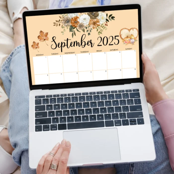 Pumpkin Editable September 2025 Calendar â€“ autumn-inspired with fillable layout and pumpkin graphics.