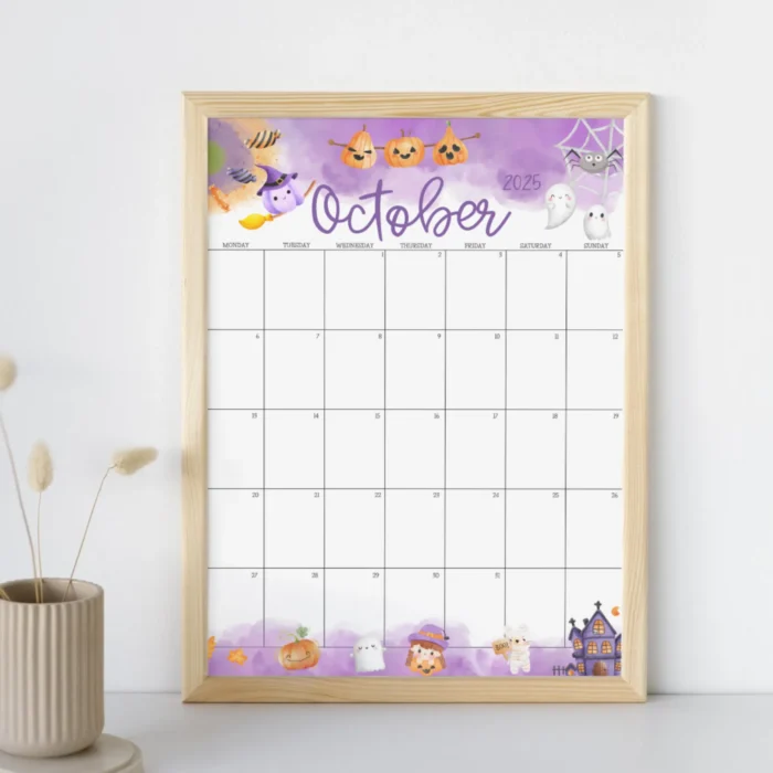 October 2025 Halloween Calendar