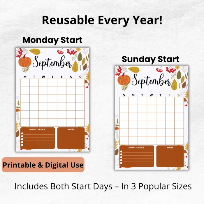 September Cozy Fall Printable Planner - Image 3